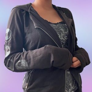 Cute goth Y2k The nightmare before Christmas hoodie